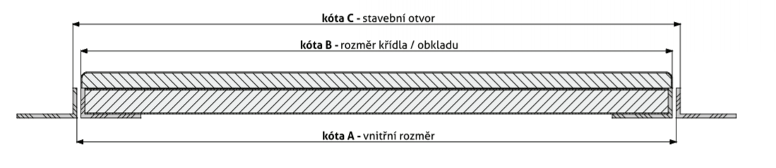 Neviditelná dvířka výkres